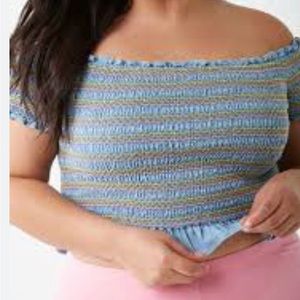 Forever 21 Crop Denim Top. Size 2X